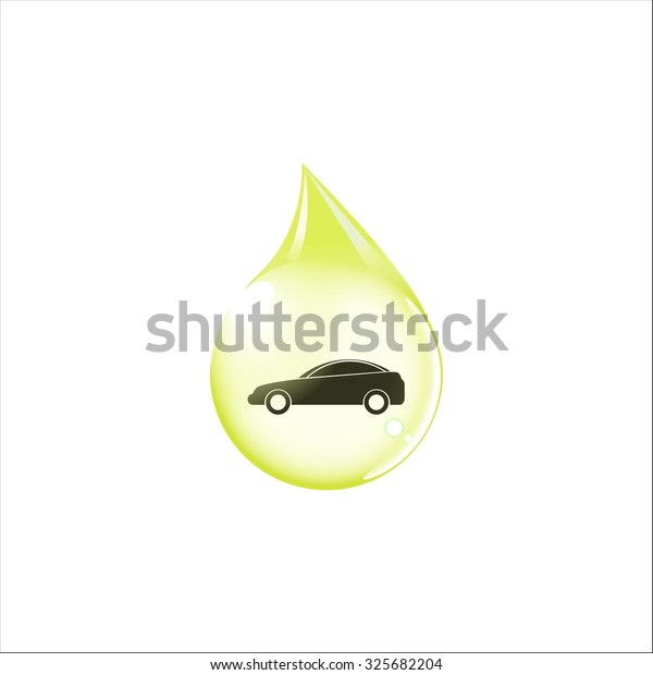 drop oil and car, vector\
,