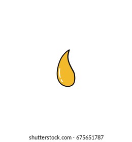 drop of oil doodle icon