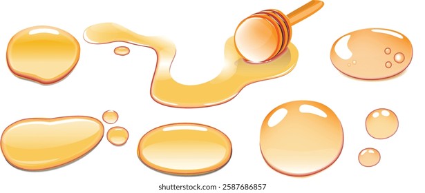 drop oil droplet liquid vector icon serum transparent honey yellow isolated gel background drip gold clear realistic white ball olive argan collagen texture beauty cosmetic top design golden splash vi