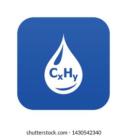 Drop oil icon blue vector isolated on white background