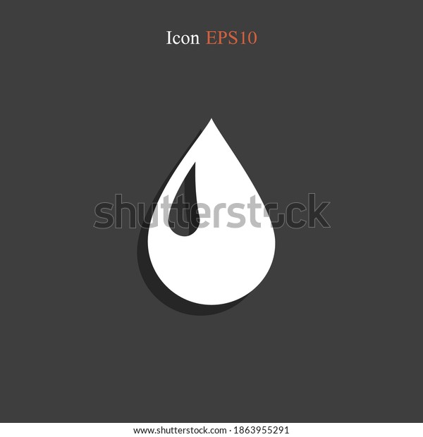 drop of oil\
icon. Vector illustration EPS\
10.