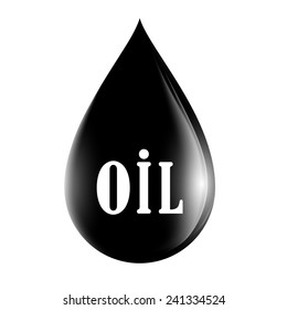 drop of oil isolated on white background