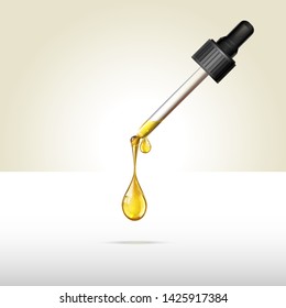 drop oil medical poster, vector illustration.