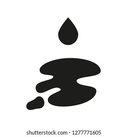 Drop oil spill icon vector 
