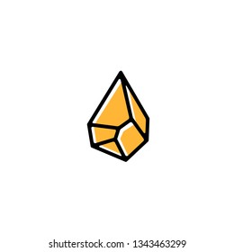 drop oil stone logo vector icon illustration