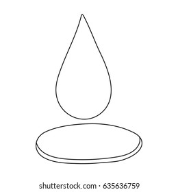 A drop of olive oil.Olives single icon in outline style vector symbol stock illustration web.