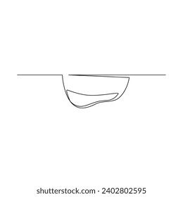 Suelta una línea. Vector dibujando negro sobre blanco.
