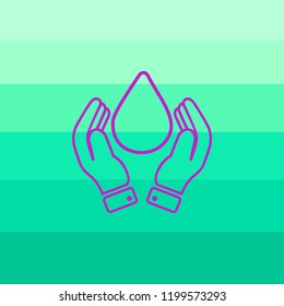 A drop in one's hands