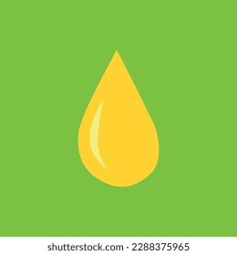Drop of orange juice on the light green background