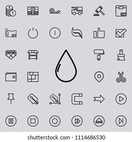 a drop outline icon. Detailed set of minimalistic line icons. Premium graphic design. One of the collection icons for websites, web design, mobile app on colored background