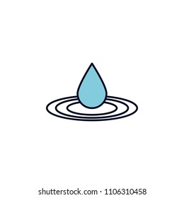 a drop outline icon. Element of colored spa icon for mobile concept and web apps. Thin line a drop outline icon can be used for web and mobile on white background