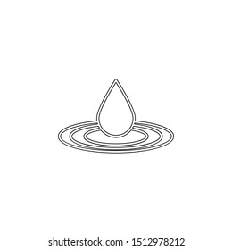 a drop outline icon. Element of spa for mobile concept and web apps icon. Outline, thin line icon for website design and development, app development