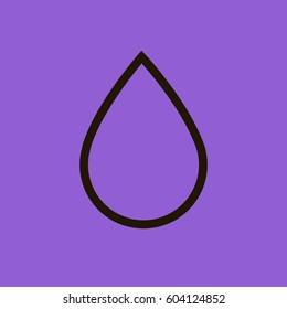 Drop outline style on violet background