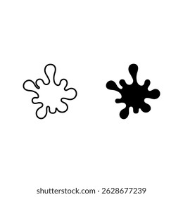 drop paint icon set color editable on white background