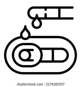 Drop pcr test icon outline vector. Corona health. Covid travel