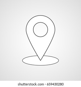 Drop pin vector icon