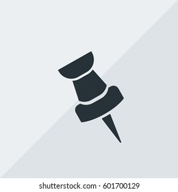 Drop Pin Vector Icon, Pin for markssymbol. Simple, modern flat vector illustration for mobile app, website or desktop app 