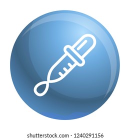 Drop pipette icon. Outline drop pipette vector icon for web design isolated on white background