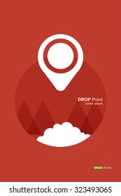Drop point, Agent, meaning, symbols, logos, trademarks, Vector eps 10