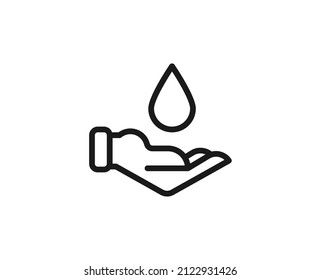 Drop premium line icon. Simple high quality pictogram. Modern outline style icons. Stroke vector illustration on a white background. 