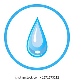 A drop of pure water. Ecology icon, logo. Vector illustration
