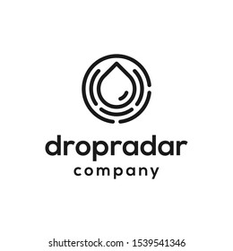 drop radar logo design vector