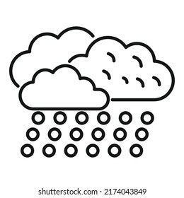 Drop rain cloud icon outline vector. Cloudy forecast. Meteo rainy