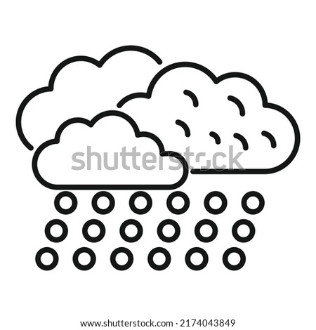 Drop rain cloud icon outline vector. Cloudy forecast. Meteo rainy