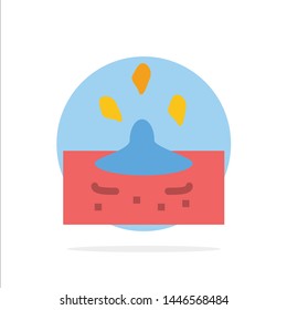 Drop, Rain, Rainy, Water Abstract Circle Background Flat color Icon
