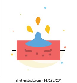 Drop, Rain, Rainy, Water Abstract Flat Color Icon Template