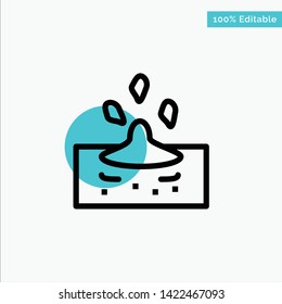 Drop, Rain, Rainy, Water turquoise highlight circle point Vector icon