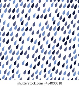 a drop of rain. rain. shades of blue