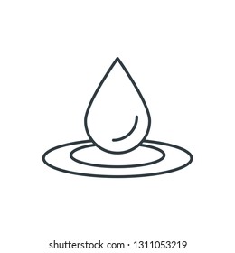 Drop rain water concept line icon. Simple element illustration. Drop rain water concept outline symbol design. Can be used for web and mobile UI/UX . Modern vector style