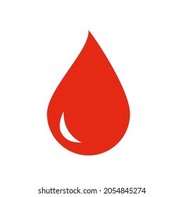 Icono plano rojo. Aislado en ilustración vectorial de fondo blanco