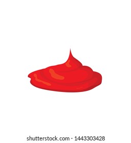 drop of red ketchup vector illustration clipart