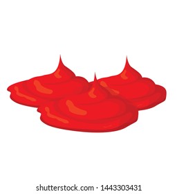 drop of red ketchup vector illustration clipart