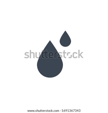 Drop related vector glyph icon. Isolated on white background. Vector illustration.