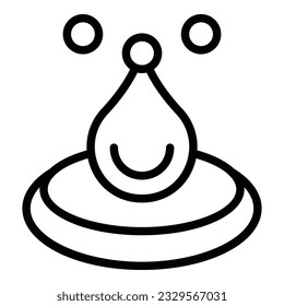 Drop relax icon outline vector. Woman yoga. Home room