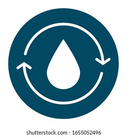 drop and repeat arrows block and flat style icon design, Oil industry Gas energy fuel technology power industrial production and petroleum theme Vector illustration
