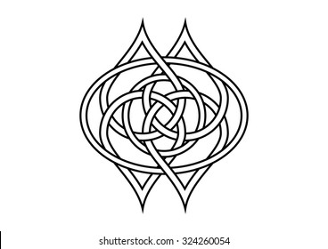 Drop rings pattern symbol vector