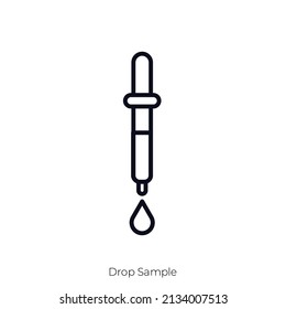 Drop Sample Icon. Outline Style Icon Design Isolated On White Background