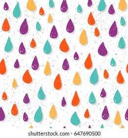 Drop seamless pattern background. Abstract handmade pattern for card, invitation, wallpaper, album, scrapbook, holiday wrapping paper, textile fabric, garment, t-shirt etc.