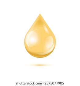 Drop serum collagen, Droplet honey or liquid essence skin care product, Vector illustration.