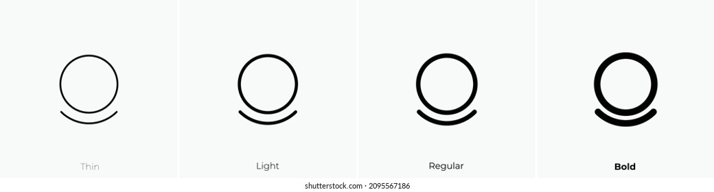 drop shadow down icon. Thin, Light Regular And Bold style design isolated on white background