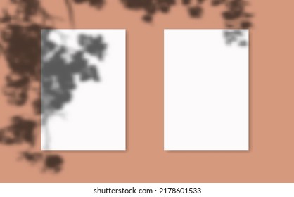 Drop shadow overlay effect on sheets of paper.Modern minimalist style.Scenes of natural lighting.For presentation  poster, blank, flyer,invitation,logo.