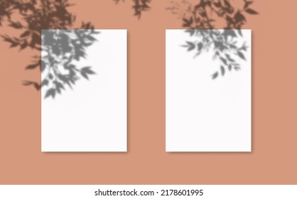 Drop shadow overlay effect on sheets of paper.Modern minimalist style.Scenes of natural lighting.For presentation  poster, blank, flyer,invitation,logo.