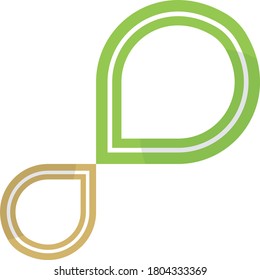 drop shape colorful vector logo design