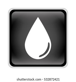drop shape icon inside black square over white background. vector illustration