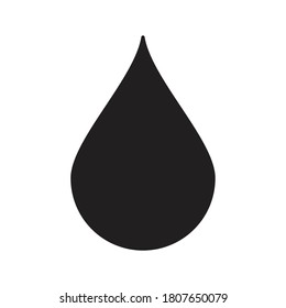 Drop shape icon. Simple shape liquid symbol. Water or oil sign. Rain and leak sign. Aqua logo. Isolated on white background. Vector illustration image.