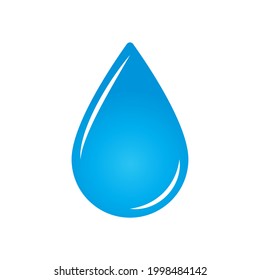 Drop shape icon. Simple shape liquid symbol. Water or oil sign. Rain and leak sign. Aqua logo. Isolated on white background. Vector illustration image.